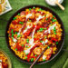 Traditional Paella with Shrimp, Chorizo, and Spicy Gordal Olives